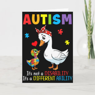 Tarjeta Gansa de la Madre Conciencia del Autismo Capacidad