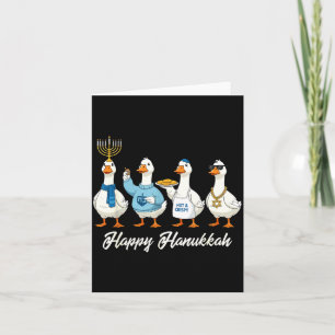 Tarjeta Ganso de Janucá Feliz Janucá Menorá Peonza Judío