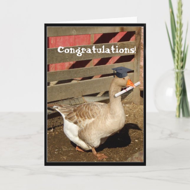 Tarjeta Ganso de la graduación (Anverso)