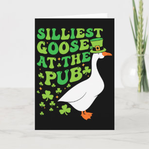 Tarjeta Ganso más tonto en el pub divertido shamrock St Pa