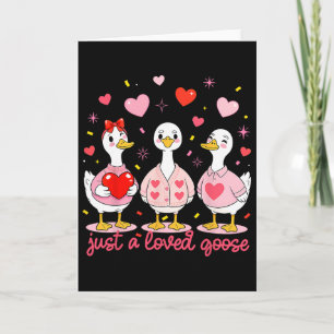 Tarjeta Gansos de San Valentín Solo un ganso amado Ganso d