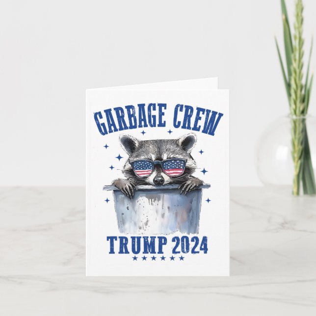 Tarjeta Garbyge Crew Trump 2024 Presidente 47 Trump 2024 (Anverso)