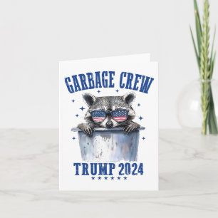 Tarjeta Garbyge Crew Trump 2024 Presidente 47 Trump 2024