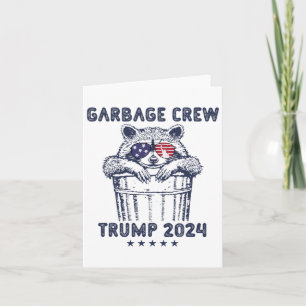Tarjeta Garbyge Crew Vota A Trump 2024 Divertido Racc Repu