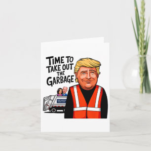 Tarjeta Garbyge Por El Momento Divertido De Trump 2024 Par