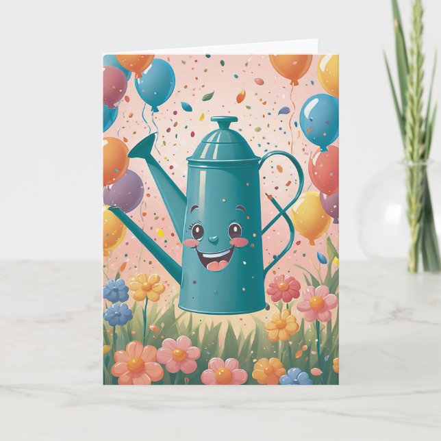 Tarjeta Garden Birthday Wishes (Anverso)