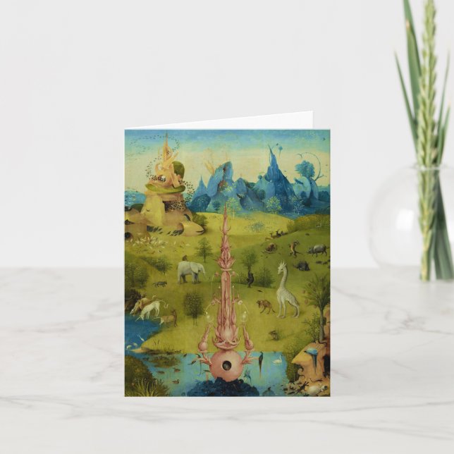 Tarjeta Garden of Eden - Hieronymus Bosch (Anverso)