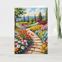Tarjeta Garden of Flowers Greetings Card