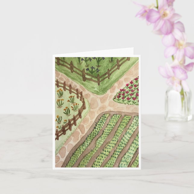 Tarjeta Garden Paths Greeting Card (Orquídea)