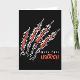 Tarjeta Garfa de tigre de Muay Thai Mma lucha callejera ki