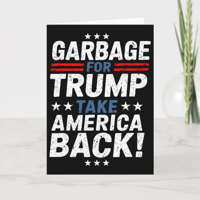 Tarjeta Garge For Trump Take America Ck Presidential Elect (Anverso)
