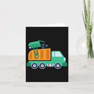 Tarjeta Garge Truck Reciclaje Residuos Reciclador Trash Co