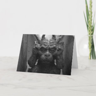 Tarjeta Gargoyle Halloween Card