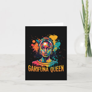Tarjeta Garifuna Queen Design para Honduras Caribbean Afro