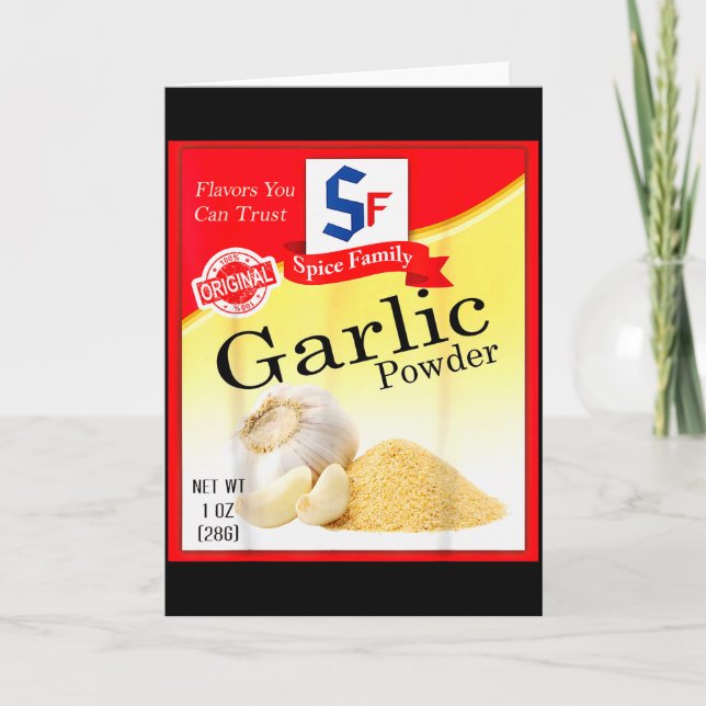 Tarjeta Garlic Wder Sce Group Costume Family Matching Hall (Anverso)