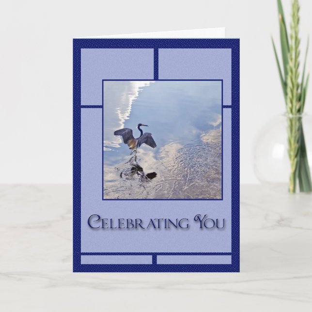 Tarjeta Garza de gran azul (Anverso)