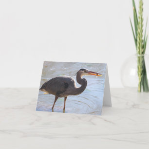 Tarjeta Garza de gran azul Notecard - esconda dentro
