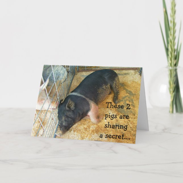 TARJETA GASOLINA DE CERDOS DE CUMPLEAÑOS (Anverso)