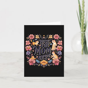 Tarjeta Gatico Divertido Gráfico Mujeres Madre Gato Gatito