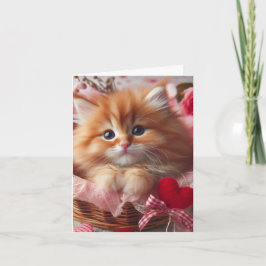 Tarjeta Gatito adorable de San Valentín