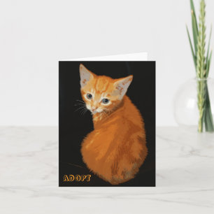 Tarjeta Gatito anaranjado Notecard