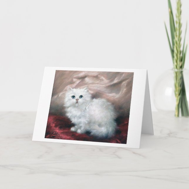 Tarjeta Gatito blanco, Carl Kahler (Anverso)