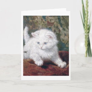 Tarjeta Gatito blanco, Henriette Ronner-Knip