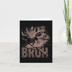 Tarjeta Gatito con cigarrillo divertido meme de gato estúp