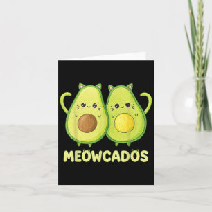Tarjeta Gatito de aguacate lindo juego de palabras diverti
