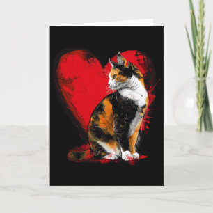Tarjeta Gatito de gato calico San Valentín Día de las Madr
