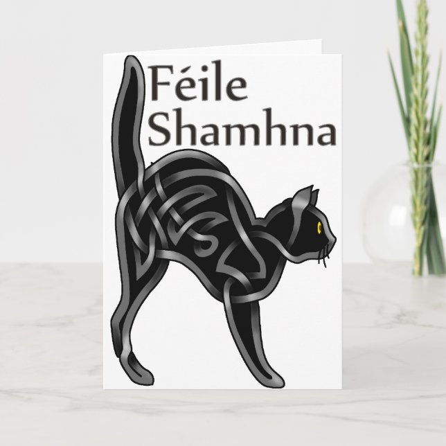 Tarjeta Gatito de Halloween (Anverso)