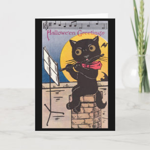 Tarjeta Gatito de Halloween