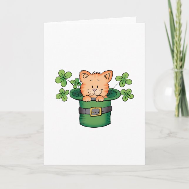 Tarjeta Gatito del St. Patricks (Anverso)