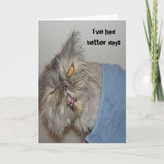 Tarjeta Gatito enfermo