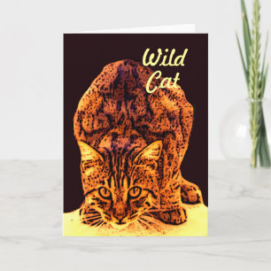 TARJETA GATITO GATO SALVAJE