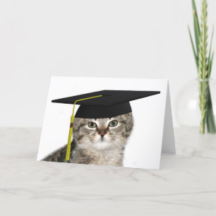 Tarjeta Gatito graduante