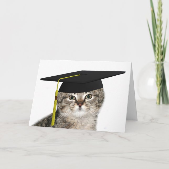 Tarjeta Gatito graduante (Anverso)