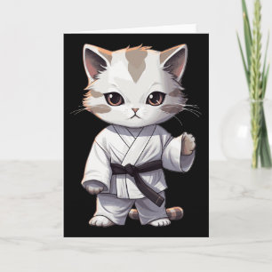 Tarjeta Gatito Lindo Karate Artes Marciales Gatito Por Amo