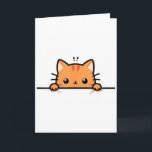 Tarjeta Gatito Naranja Bonito Gato Naranja Espiando Hacia<br><div class="desc">Gatito Naranja Bonito Gato Naranja Espiando Hacia Ti Amante de los Gatos Ginger _1</div>