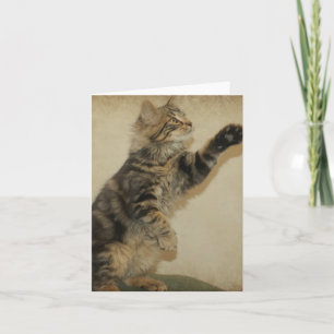 Tarjeta Gatito Notecard del tigre - jugando