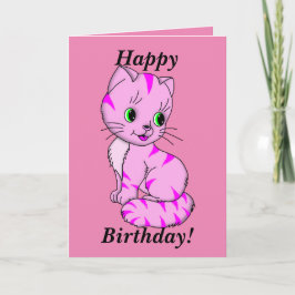 Tarjeta Gatito rosa lindo