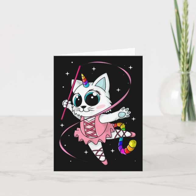 Tarjeta Gatito Unicornio Cati Cereal Kittycorn Gato Bonito (Anverso)