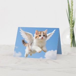 Tarjeta Gatito Volador Adorable