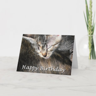 Tarjeta Gatito y gatito del cumpleaños feliz