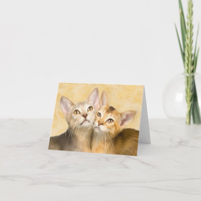 Tarjeta Gatitos abisinos (Anverso)