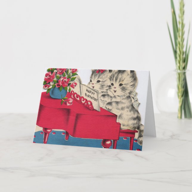 Tarjeta Gatitos de cumpleaños musicales (Anverso)