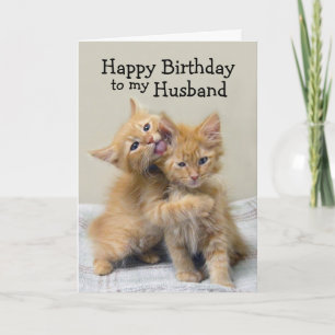 Tarjeta Gatitos del naranja del feliz cumpleaños del
