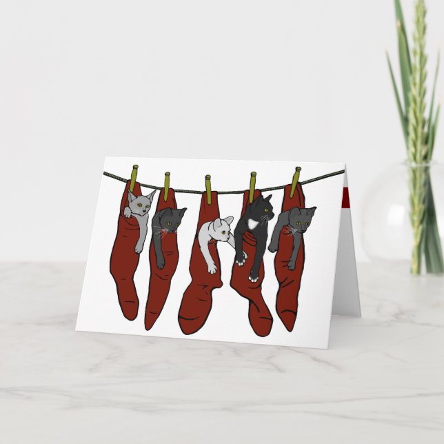 Tarjeta Gatitos del navidad el | Chatons de Nöel Card (Anverso)