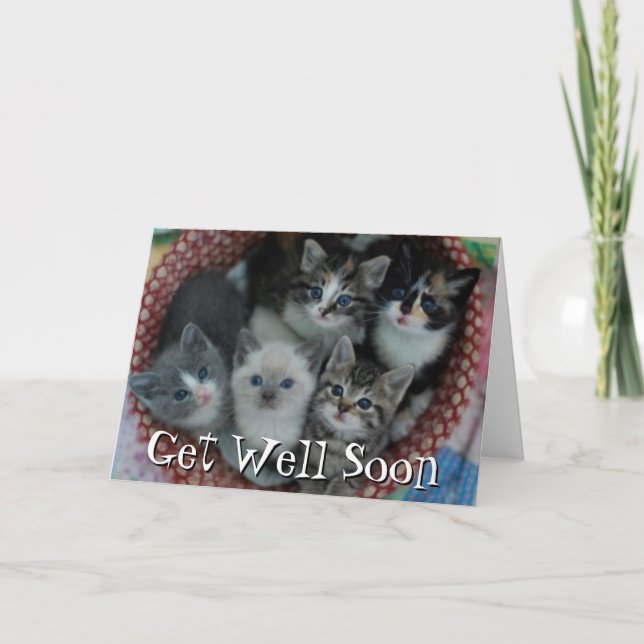 Tarjeta Gatitos en una cesta (Anverso)