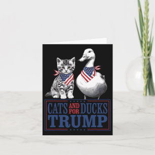 Tarjeta Gatitos Para Gatos Y Patos De Trump 2024 Para Trum